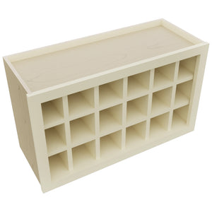 Fabuwood Linen WR3018 Wall Wine Rack, Top View
