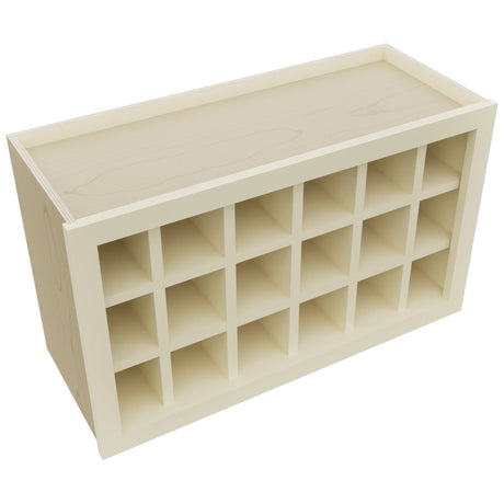 Fabuwood Linen WR3018 Wall Wine Rack, Top View