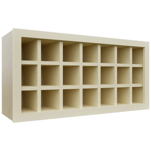 Fabuwood Linen WR3618 Wall Wine Rack, Front View