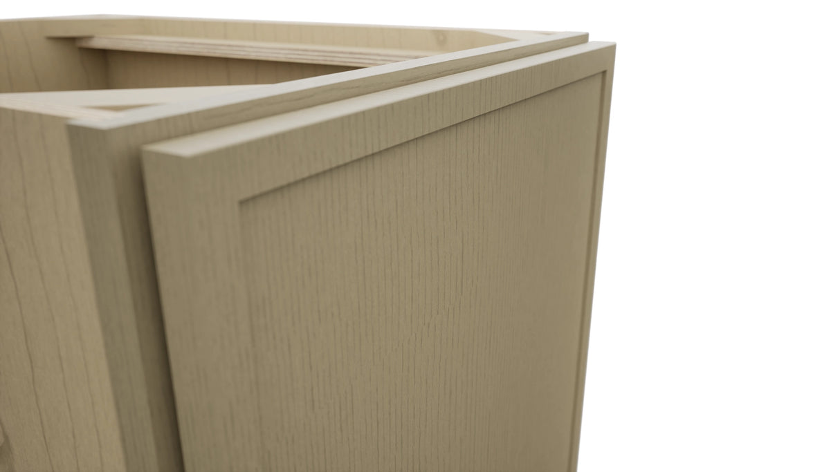 Fabuwood Luna Desert Oak B18FD Base Full Door Cabinet, Detail View