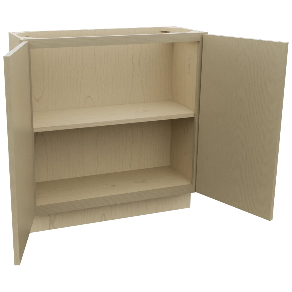 Fabuwood Luna Desert Oak B33FD-12D Base Full Door Cabinet, Open View