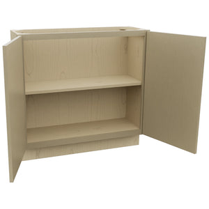Fabuwood Luna Desert Oak B36FD-12D Base Full Door Cabinet, Open View