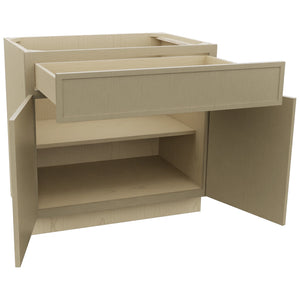 Fabuwood Luna Desert Oak B36SDF Base Standard Cabinet, Open View