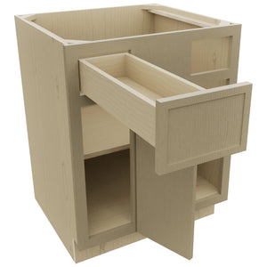Fabuwood Luna Desert Oak BLB36/39 Base Corner Blind Cabinet, Open View