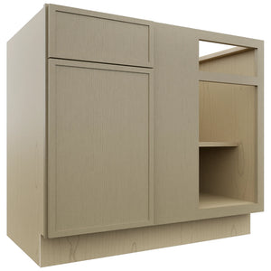 Fabuwood Luna Desert Oak BLB42/45 Base Corner Blind Cabinet, Front View