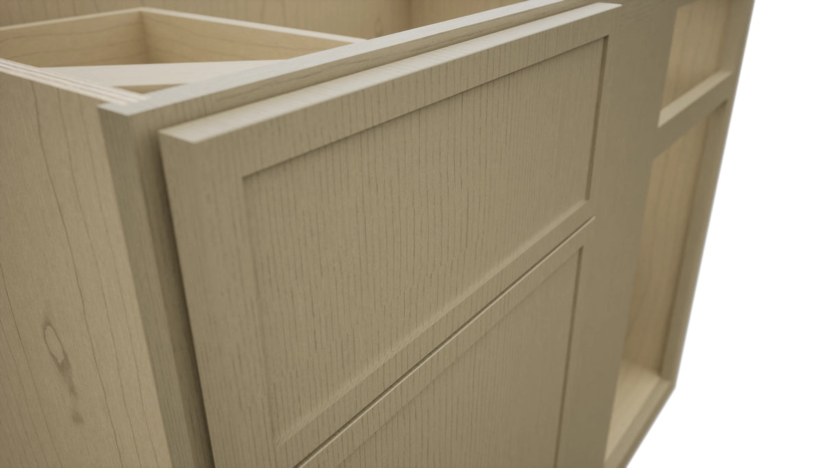 Fabuwood Luna Desert Oak BLB42/45 Base Corner Blind Cabinet, Detail View