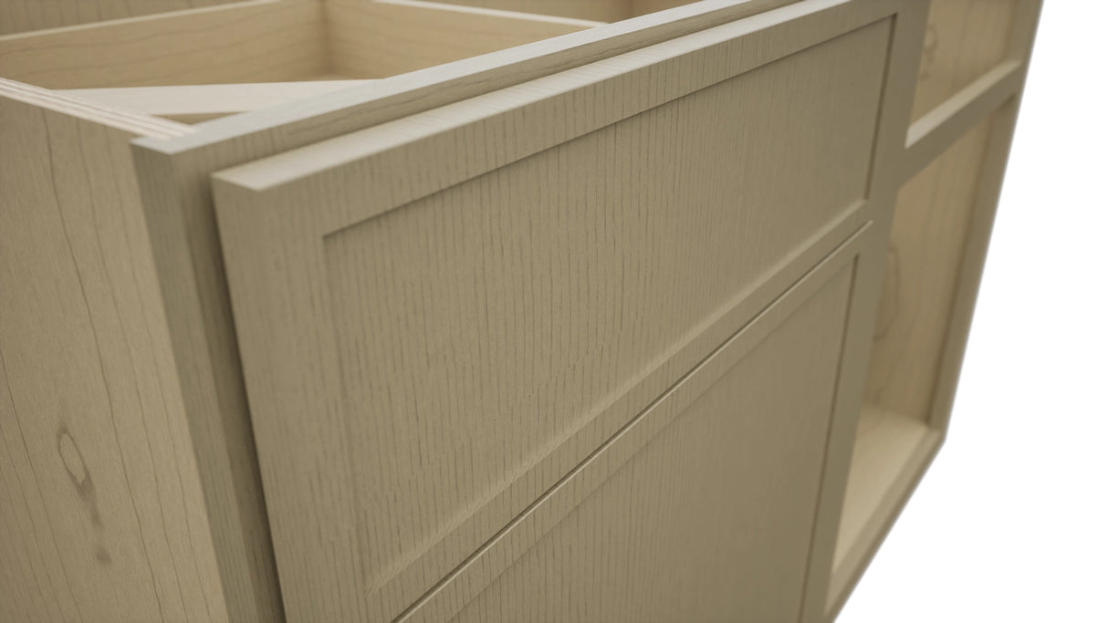 Fabuwood Luna Desert Oak BLB48/51 Base Corner Blind Cabinet, Detail View