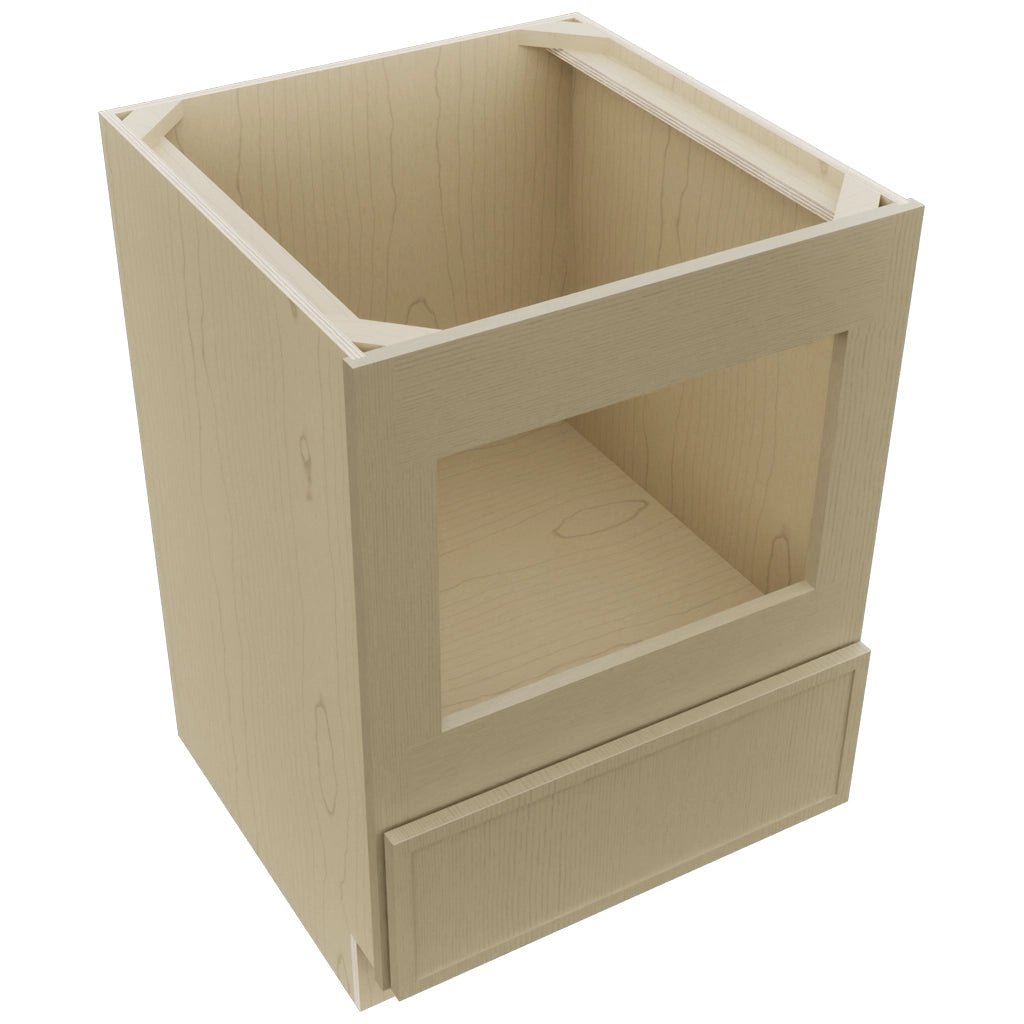 Fabuwood Luna Desert Oak BMC24 Base Microwave Cabinet, Top View