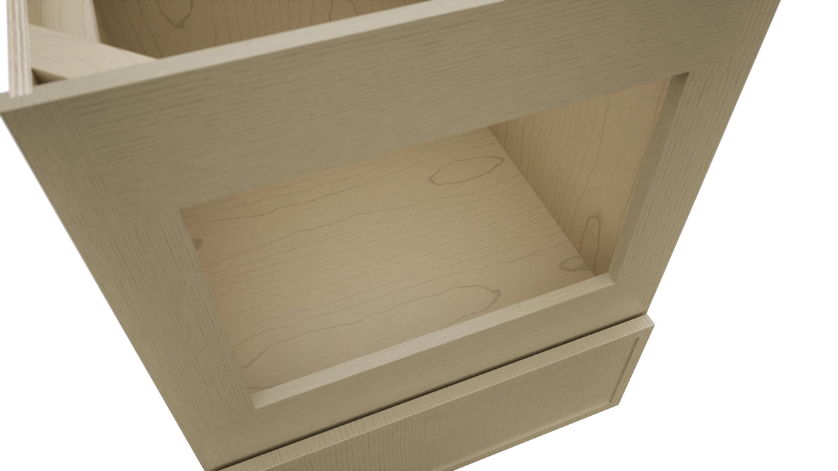 Fabuwood Luna Desert Oak BMC24 Base Microwave Cabinet, Detail View