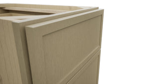 Fabuwood Luna Desert Oak DB15 Base 3 Drawers Cabinet, Detail View
