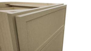 Fabuwood Luna Desert Oak DB18 Base 3 Drawers Cabinet, Detail View