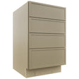 Fabuwood Luna Desert Oak DB21-4 Base 4 Drawers Cabinet, Front View
