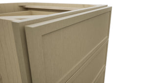 Fabuwood Luna Desert Oak DB21-4 Base 4 Drawers Cabinet, Detail View