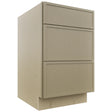 Fabuwood Luna Desert Oak DB21 Base 3 Drawers Cabinet, Front View