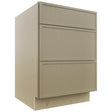 Fabuwood Luna Desert Oak DB24 Base 3 Drawers Cabinet, Front View