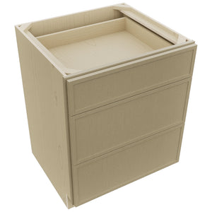 Fabuwood Luna Desert Oak DB27 Base 3 Drawers Cabinet, Top View