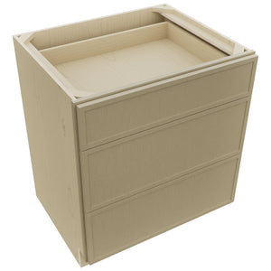 Fabuwood Luna Desert Oak DB30 Base 3 Drawers Cabinet, Top View