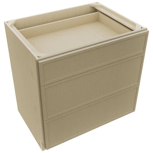 Fabuwood Luna Desert Oak DB33 Base 3 Drawers Cabinet, Top View
