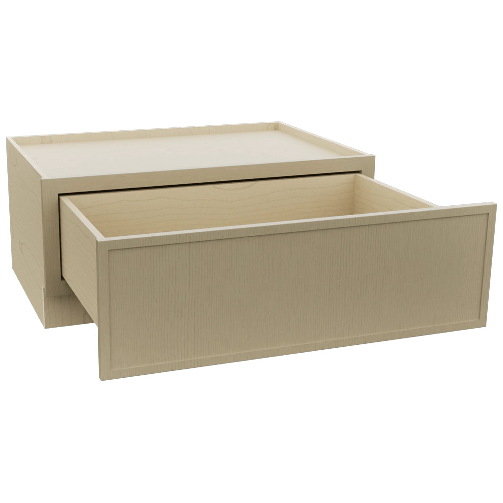 Fabuwood Luna Desert Oak DBS36 Base Bench Seat Cabinet, Open View