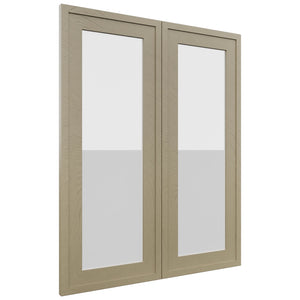 Fabuwood Luna Desert Oak DS GDW2430 Wall Glass Door, Front View