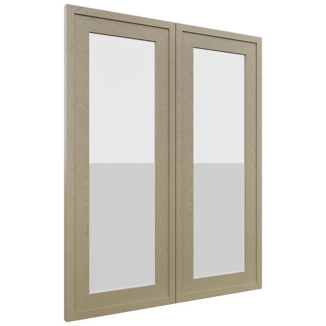 Fabuwood Luna Desert Oak DS GDW2430 Wall Glass Door, Front View
