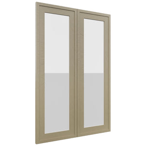 Fabuwood Luna Desert Oak DS GDW2436 Wall Glass Door, Front View