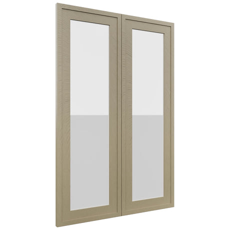 Fabuwood Luna Desert Oak DS GDW2436 Wall Glass Door, Front View
