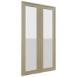 Fabuwood Luna Desert Oak DS GDW2442 Wall Glass Door, Front View