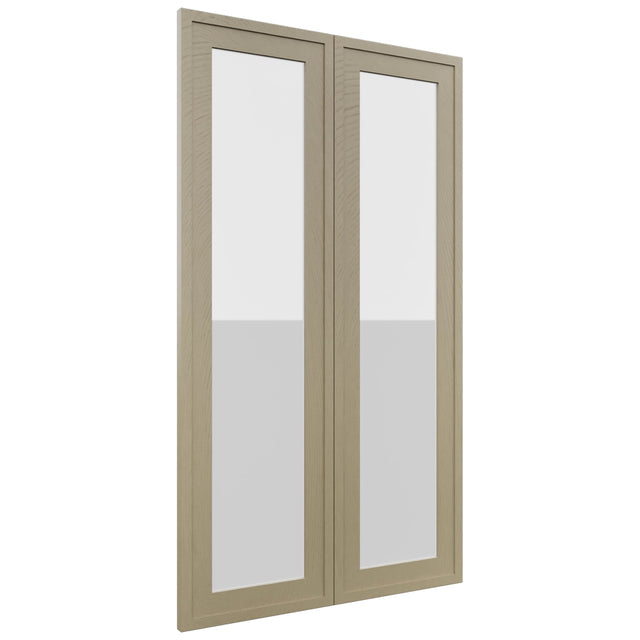 Fabuwood Luna Desert Oak DS GDW2442 Wall Glass Door, Front View