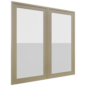 Fabuwood Luna Desert Oak DS GDW3636 Wall Glass Door, Front View