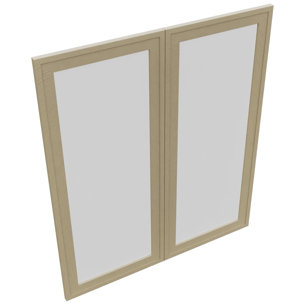 Fabuwood Luna Desert Oak DS GDW3642 Wall Glass Door, Top View