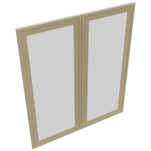 Fabuwood Luna Desert Oak DS GDW3642 Wall Glass Door, Top View