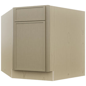 Fabuwood Luna Desert Oak DSB36 Base Corner Diagonal Sink Cabinet, Front View
