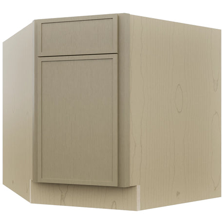 Fabuwood Luna Desert Oak DSB36 Base Corner Diagonal Sink Cabinet, Front View