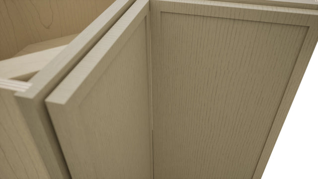 Fabuwood Luna Desert Oak ERB36 Base Corner Easy Reach Cabinet, Detail View