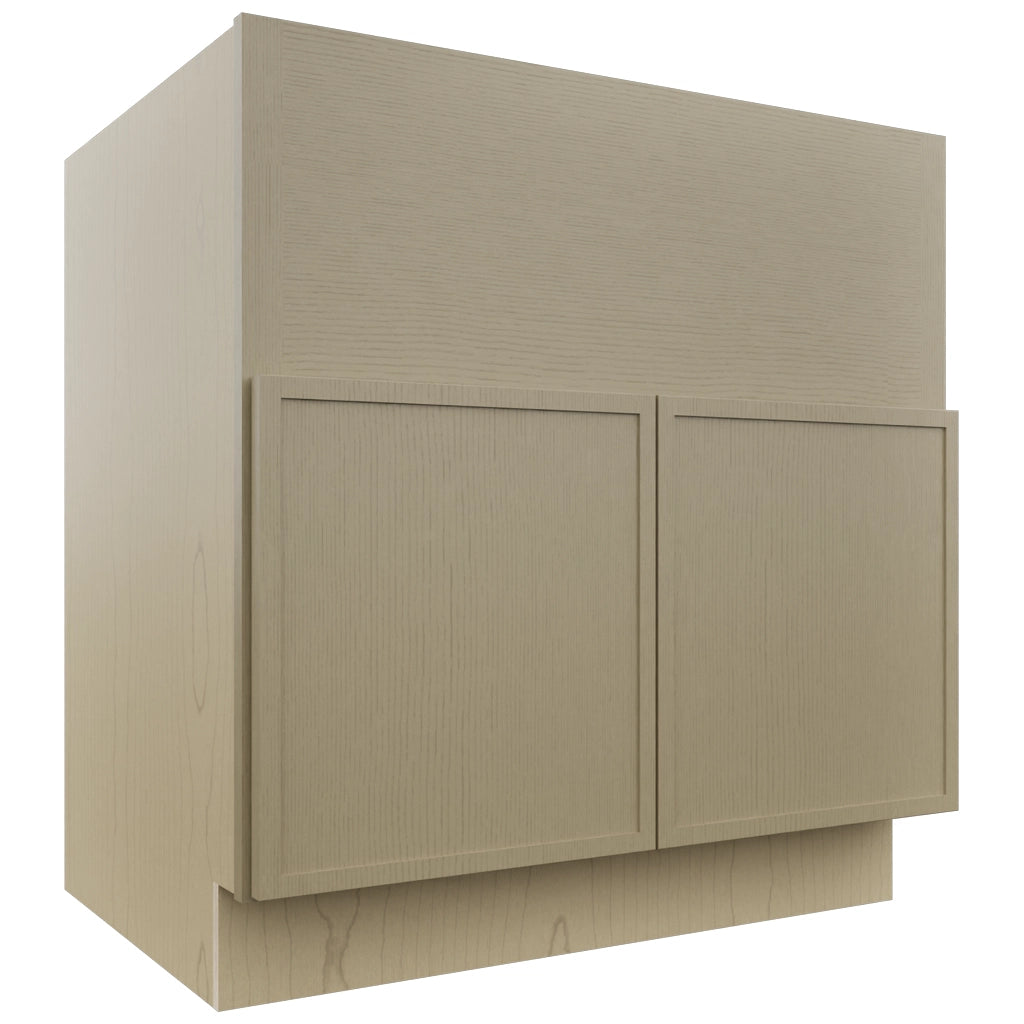 Fabuwood Luna Desert Oak FS33 Base Farm Sink Cabinet, Front View