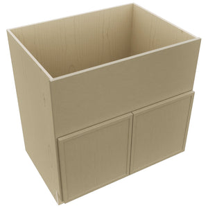 Fabuwood Luna Desert Oak FS33 Base Farm Sink Cabinet, Top View