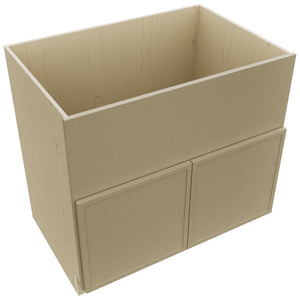 Fabuwood Luna Desert Oak FS36 Base Farm Sink Cabinet, Top View