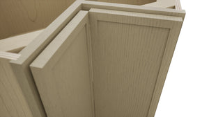 Fabuwood Luna Desert Oak LSB33 Base Corner Lazy Susan Cabinet, Detail View