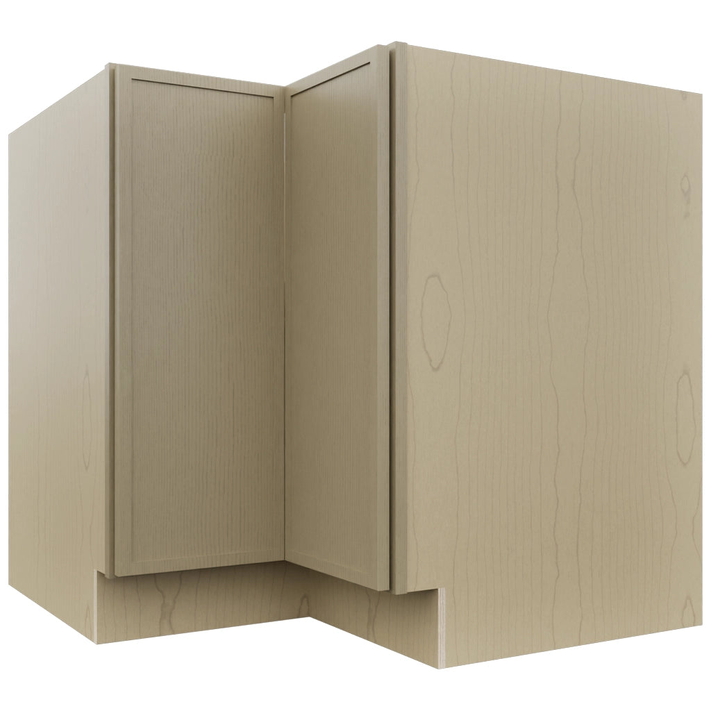 Fabuwood Luna Desert Oak LSB36 Base Corner Lazy Susan Cabinet, Front View