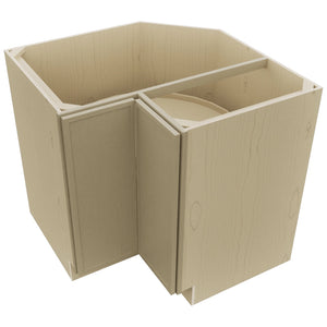 Fabuwood Luna Desert Oak LSB36 Base Corner Lazy Susan Cabinet, Top View