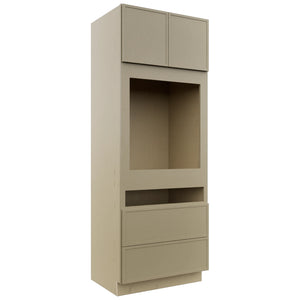 Fabuwood Luna Desert Oak OC3390C Tall Oven Cabinet Combo, Front View