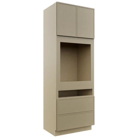 Fabuwood Luna Desert Oak OC3396C Tall Oven Cabinet Combo, Front View