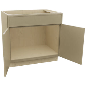 Fabuwood Luna Desert Oak SB36SDF Base Sink Cabinet, Open View