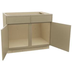 Fabuwood Luna Desert Oak SB42 Base Sink Cabinet, Open View