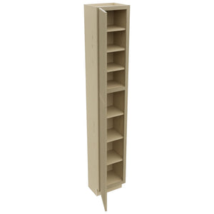 Fabuwood Luna Desert Oak TP151290 Tall Pantry Cabinet, Open View