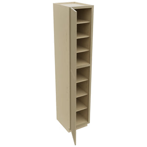 Fabuwood Luna Desert Oak TP182496 Tall Pantry Cabinet, Open View