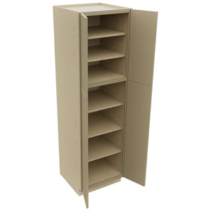 Fabuwood Luna Desert Oak TP242484 Tall Pantry Cabinet, Open View