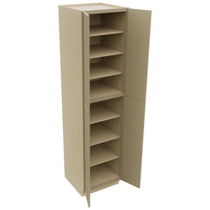 Fabuwood Luna Desert Oak TP242496 Tall Pantry Cabinet, Open View