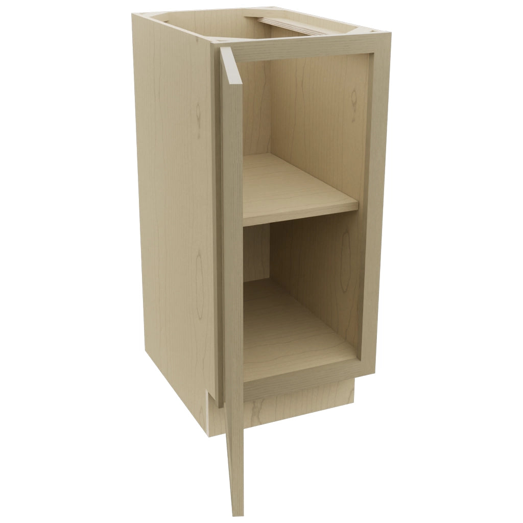 Fabuwood Luna Desert Oak VB15FD Vanity Base Full Height Cabinet, Open View